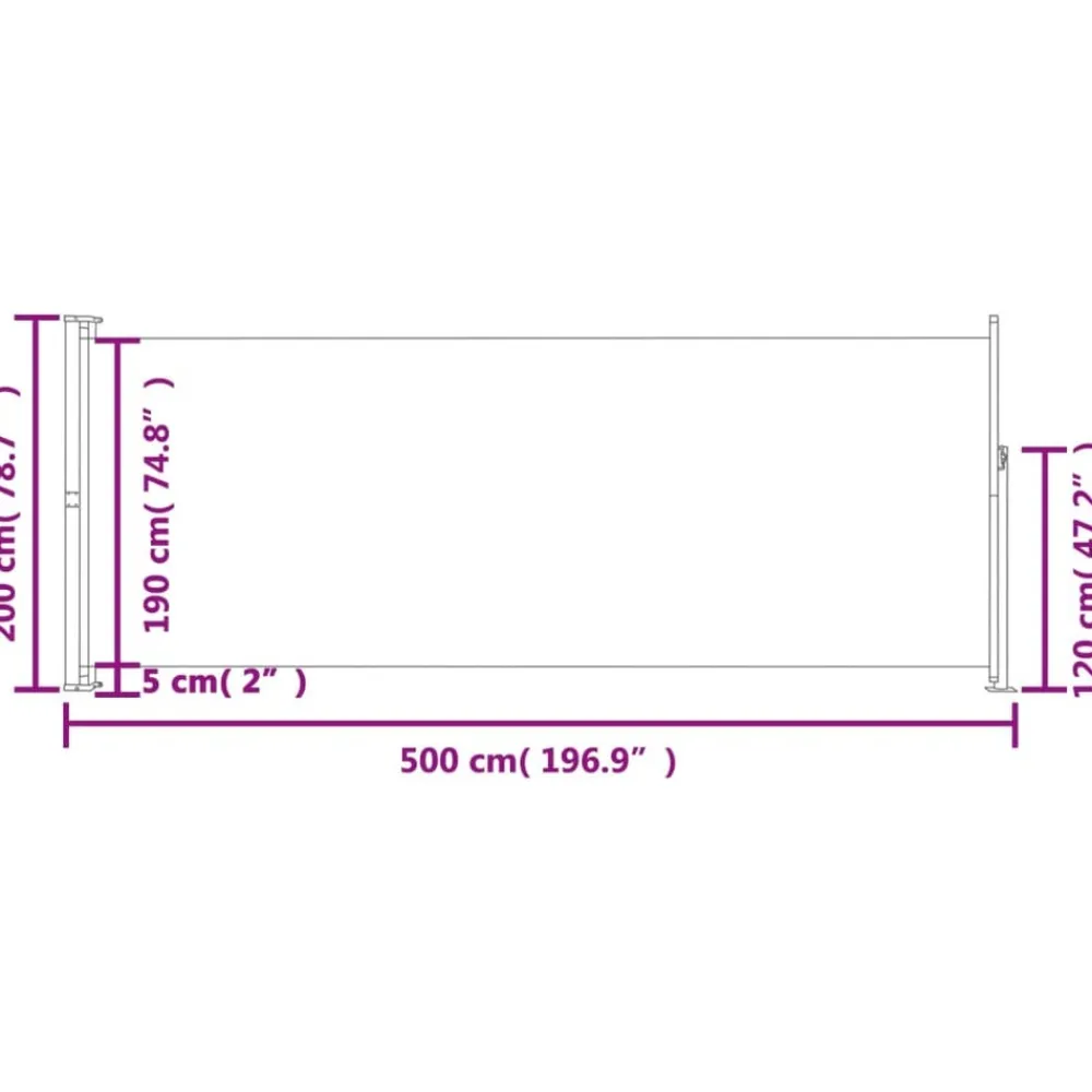 Maison Exclusive - Auvent latéral rétractable de patio 220x500 cm bleu Hot