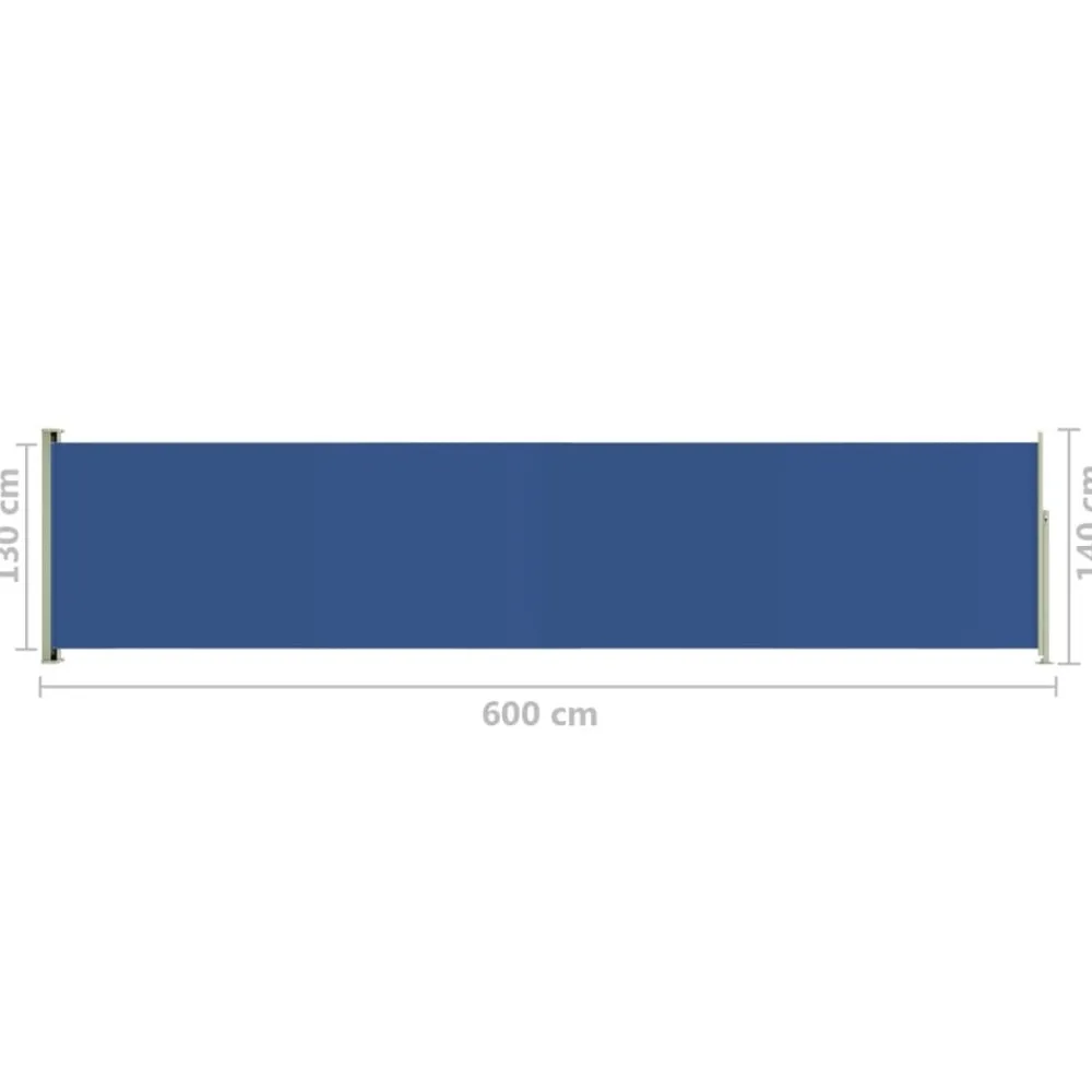Maison Exclusive - Auvent latéral rétractable de patio 140x600 cm bleu New