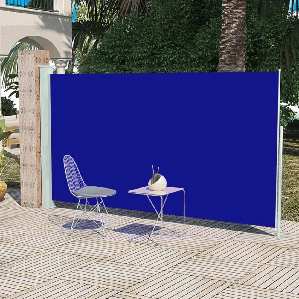 Maison Exclusive - Auvent latéral rétractable de patio 160x300 cm bleu Outlet