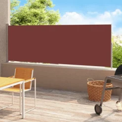 Maison Exclusive - Auvent latéral rétractable de patio 220x500 cm marron