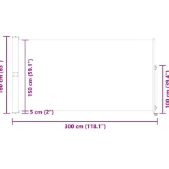 Maison Exclusive - Auvent latéral rétractable de patio 160x300 cm rouge Online