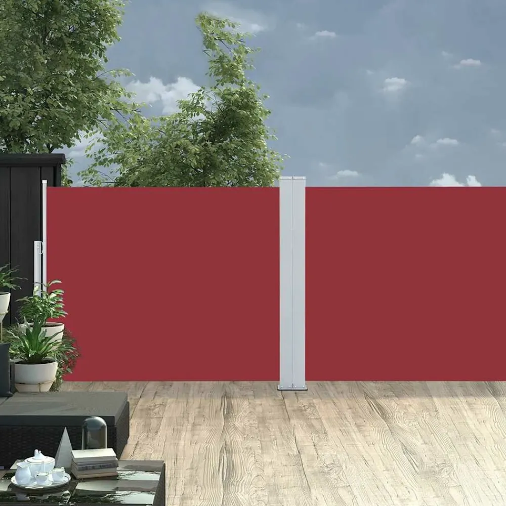 Maison Exclusive - Auvent latéral rétractable de patio 170x1200 cm rouge Hot