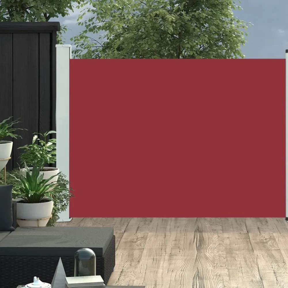 Maison Exclusive - Auvent latéral rétractable de patio 120x500 cm rouge New