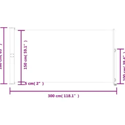 Maison Exclusive - Auvent latéral rétractable de patio 160 x 300 cm blanc cassé Clearance