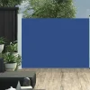 Maison Exclusive - Auvent latéral rétractable de patio 100x500 cm bleu Best