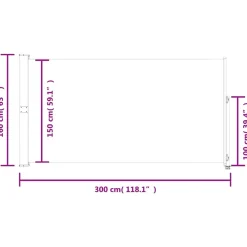 Maison Exclusive - Auvent latéral rétractable de patio 160x300 cm marron Online