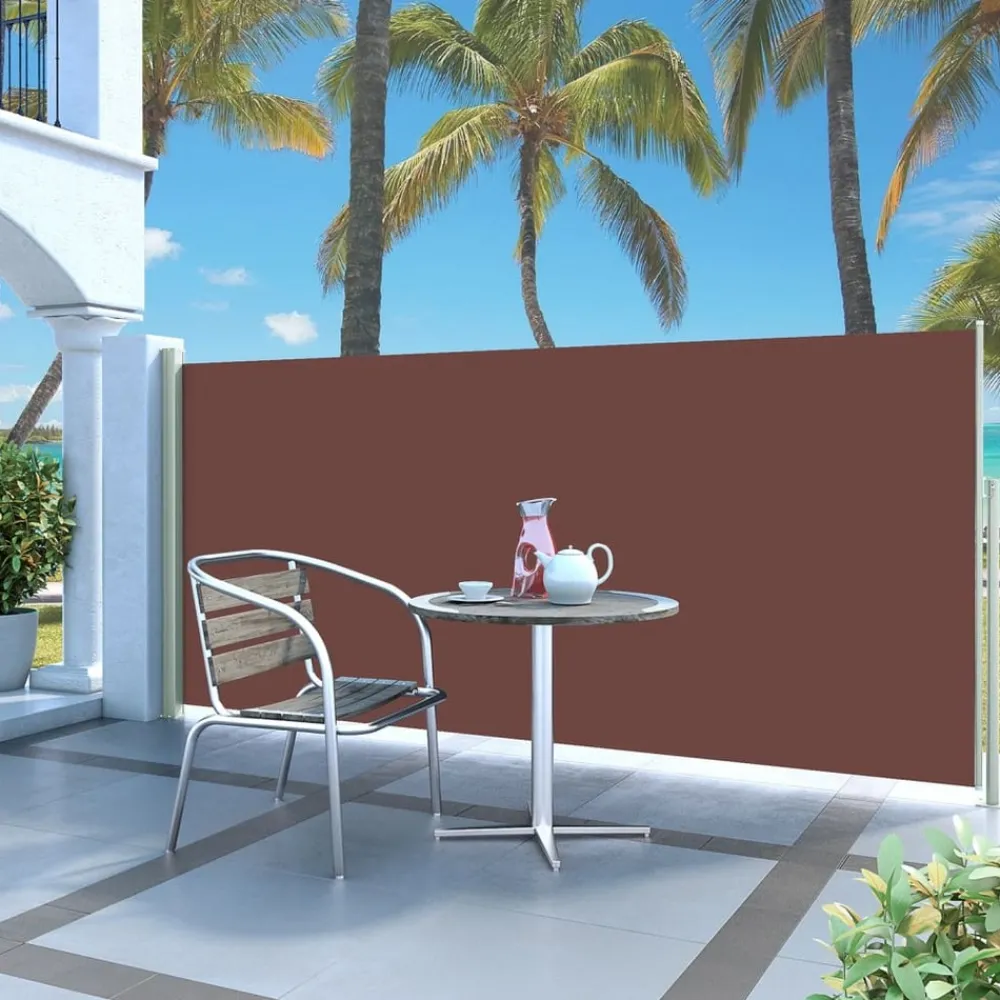 Maison Exclusive - Auvent latéral rétractable de patio 140x300 cm marron Best