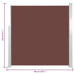 Maison Exclusive - Auvent latéral rétractable de patio 140x300 cm marron Best