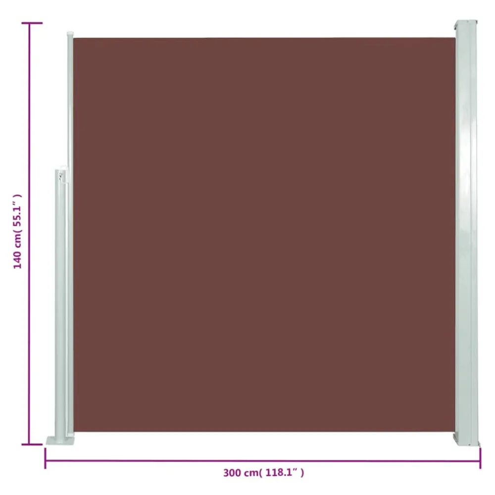 Maison Exclusive - Auvent latéral rétractable de patio 140x300 cm marron Best