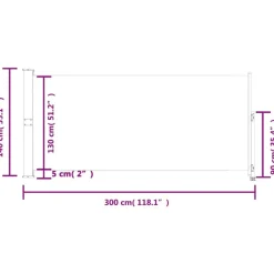 Maison Exclusive - Auvent latéral rétractable de patio 140x300 cm crème