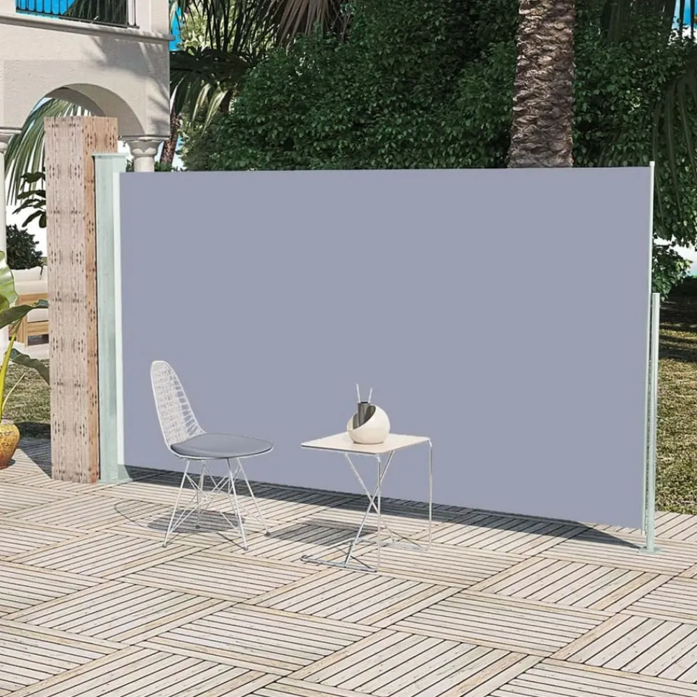 Maison Exclusive - Auvent latéral rétractable de patio 160x300 cm gris Best