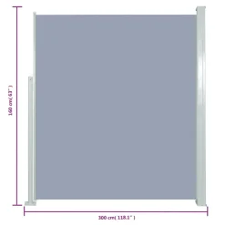 Maison Exclusive - Auvent latéral rétractable de patio 160x300 cm gris Best