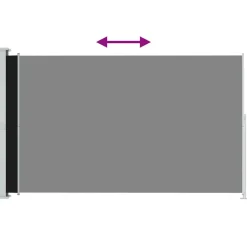 Maison Exclusive - Auvent latéral rétractable de patio 200x300 cm noir Discount