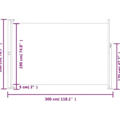 Maison Exclusive - Auvent latéral rétractable de patio 200x300 cm noir Discount