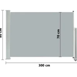 Maison Exclusive - Auvent latéral rétractable de patio 80x300 cm gris Hot