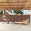 Maison Exclusive Parasols, Voiles D’Ombrage | - Auvent latéral rétractable de patio 140x600 cm marron