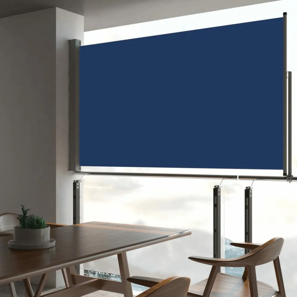 Maison Exclusive - Auvent latéral rétractable de patio 140 x 300 cm bleu Outlet