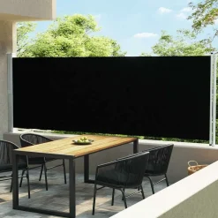 Maison Exclusive - Auvent latéral rétractable de patio 600x160 cm noir New