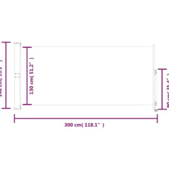 Maison Exclusive - Auvent latéral rétractable de patio 140 x 300 cm rouge Sale