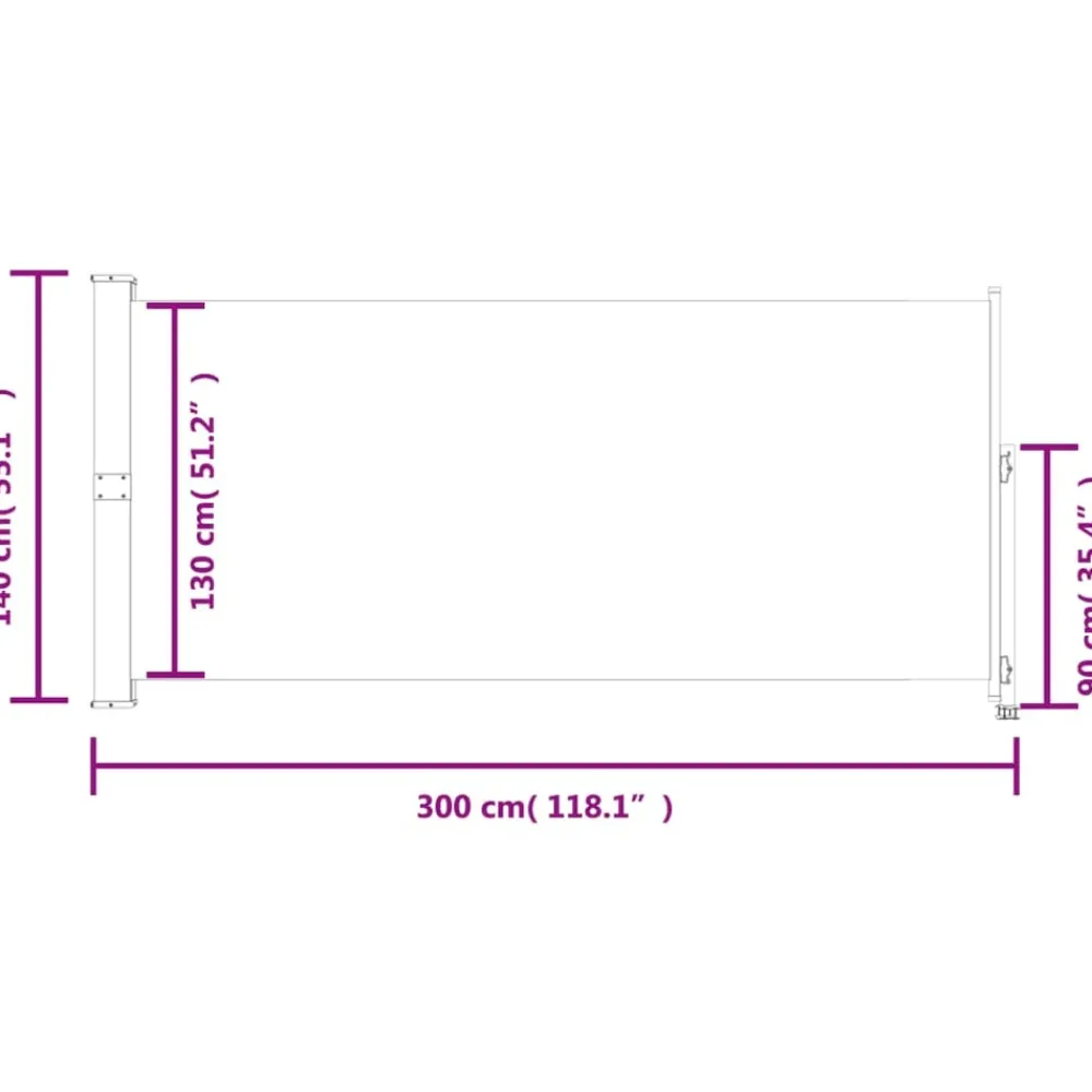 Maison Exclusive - Auvent latéral rétractable de patio 140 x 300 cm rouge Sale