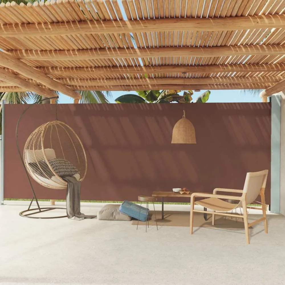 Maison Exclusive - Auvent latéral rétractable de patio 200x600 cm marron Discount