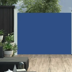 Maison Exclusive - Auvent latéral rétractable de patio 140x500 cm bleu
