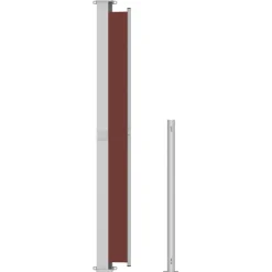 Maison Exclusive Parasols, Voiles D’Ombrage | - Auvent latéral rétractable de patio 200x500 cm marron