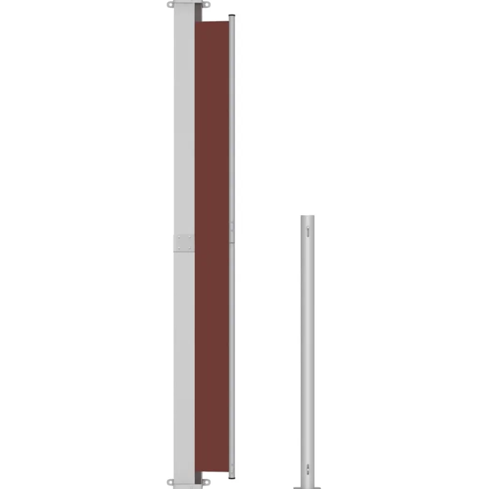 Maison Exclusive Parasols, Voiles D’Ombrage | - Auvent latéral rétractable de patio 200x500 cm marron