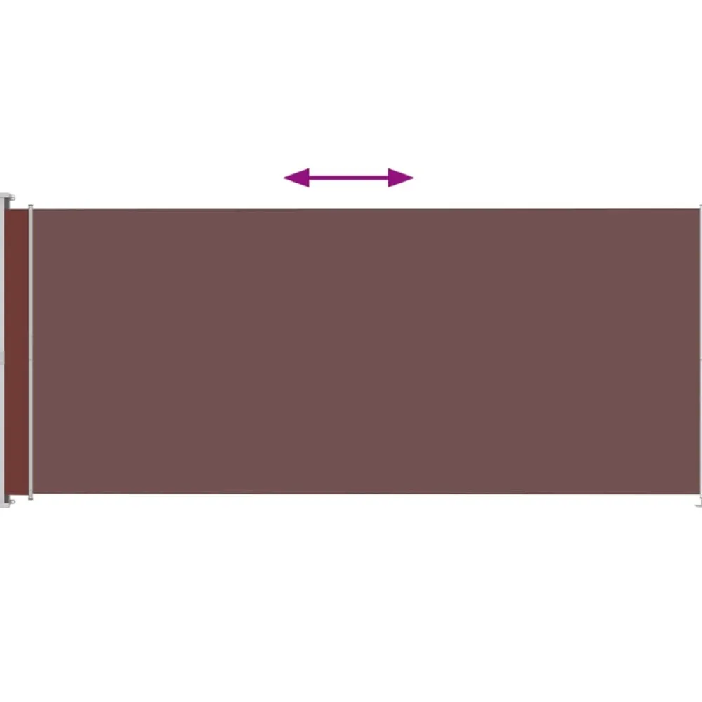 Maison Exclusive Parasols, Voiles D’Ombrage | - Auvent latéral rétractable de patio 200x500 cm marron
