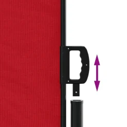 Maison Exclusive - Auvent latéral rétractable rouge 200x1200 cm Clearance