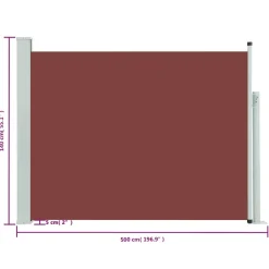 Maison Exclusive - Auvent latéral rétractable de patio 140x500 cm marron Clearance