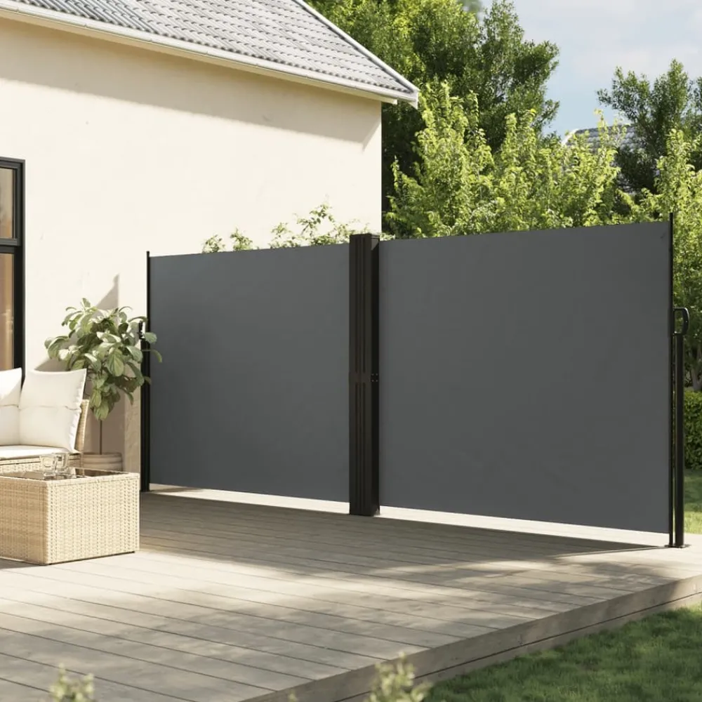 Maison Exclusive - Auvent latéral rétractable anthracite 180x1200 cm New