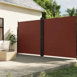 Maison Exclusive - Auvent latéral rétractable marron 200x1200 cm Discount