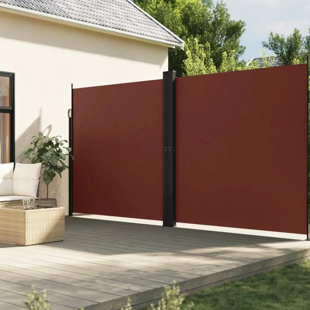 Maison Exclusive - Auvent latéral rétractable marron 200x1200 cm Discount
