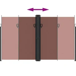 Maison Exclusive - Auvent latéral rétractable marron 200x1200 cm Discount