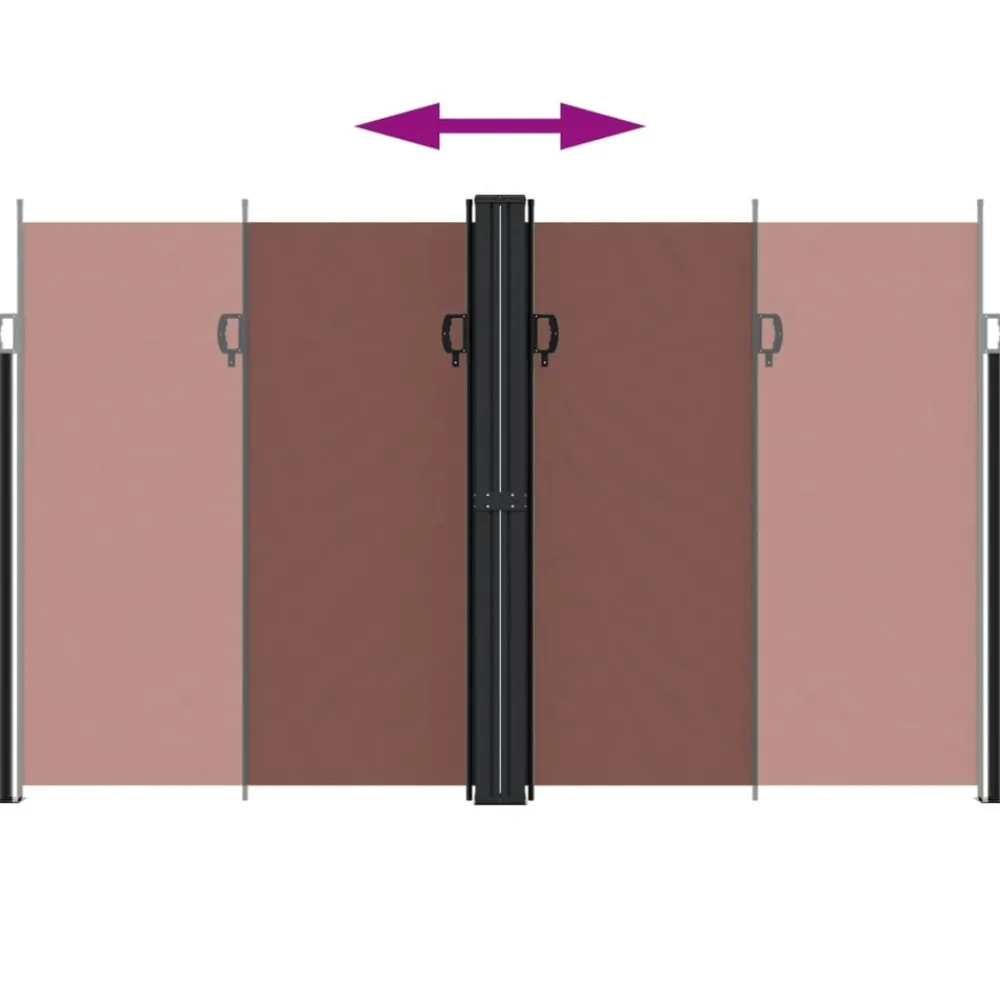 Maison Exclusive - Auvent latéral rétractable marron 200x1200 cm Discount