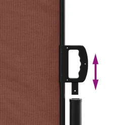 Maison Exclusive - Auvent latéral rétractable marron 200x1200 cm Discount