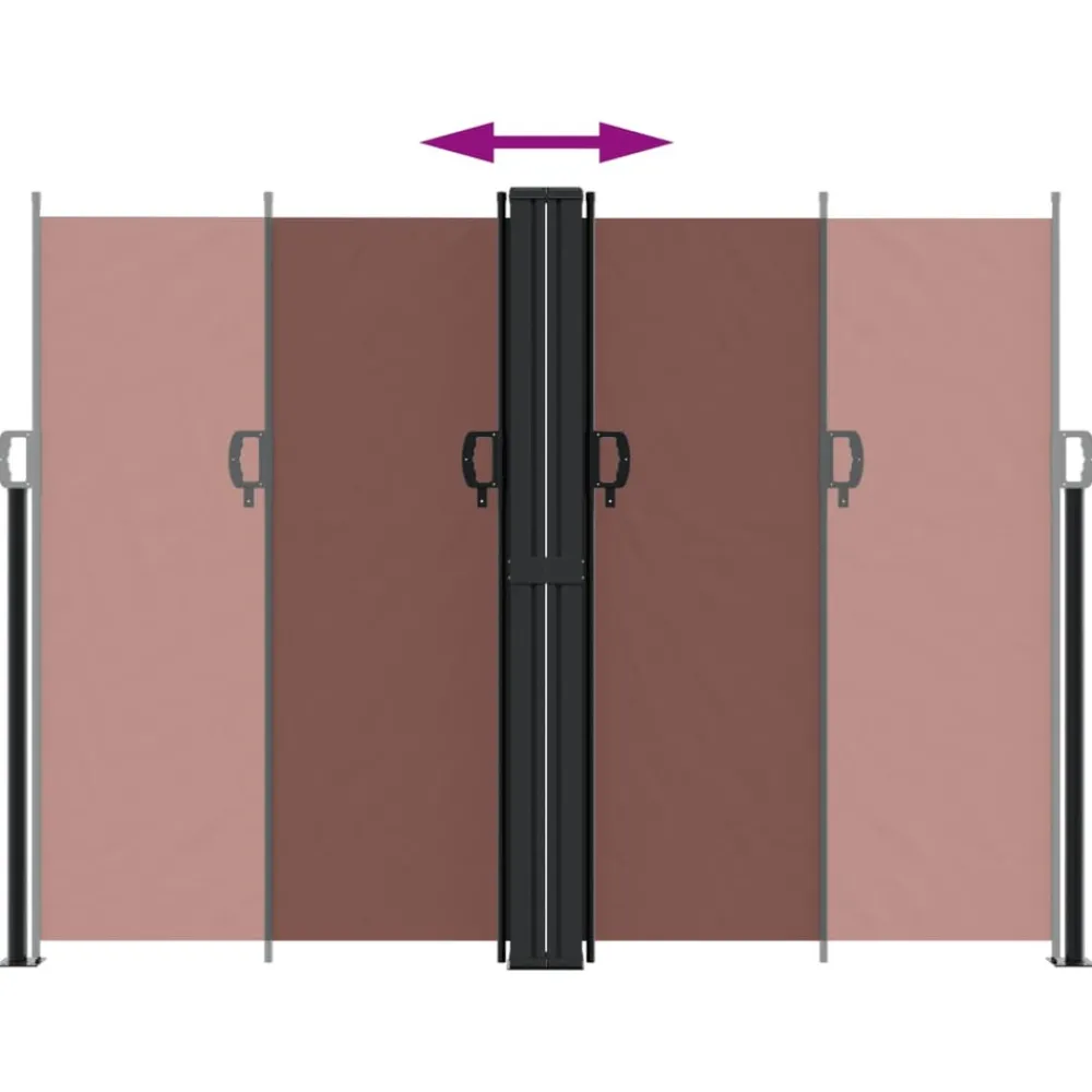 Maison Exclusive - Auvent latéral rétractable marron 180x1200 cm Best