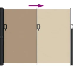 Maison Exclusive - Auvent latéral rétractable taupe 170x300 cm New