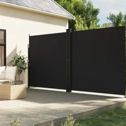 Maison Exclusive - Auvent latéral rétractable noir 200x1200 cm Clearance