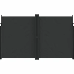 Maison Exclusive - Auvent latéral rétractable noir 200x1200 cm Clearance