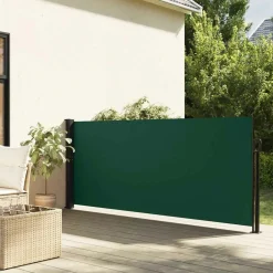Maison Exclusive Pergolas, Tonnelles, Barnums | - Auvent latéral rétractable vert foncé 140x600 cm