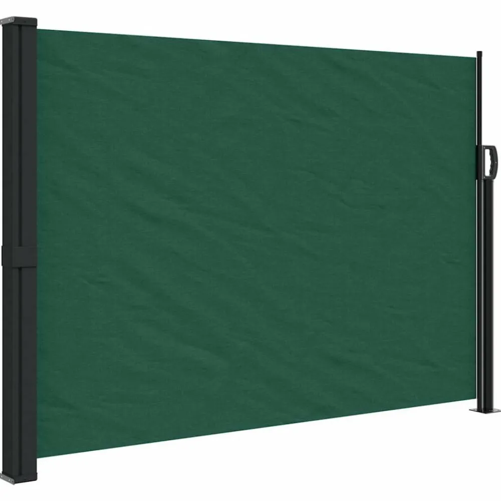 Maison Exclusive Pergolas, Tonnelles, Barnums | - Auvent latéral rétractable vert foncé 140x600 cm