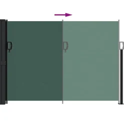 Maison Exclusive Pergolas, Tonnelles, Barnums | - Auvent latéral rétractable vert foncé 140x600 cm