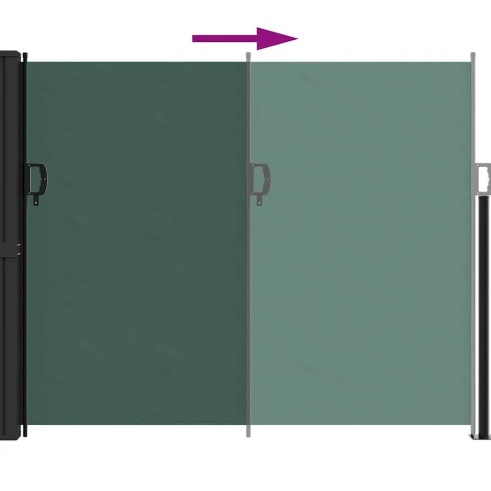 Maison Exclusive Pergolas, Tonnelles, Barnums | - Auvent latéral rétractable vert foncé 170x300 cm