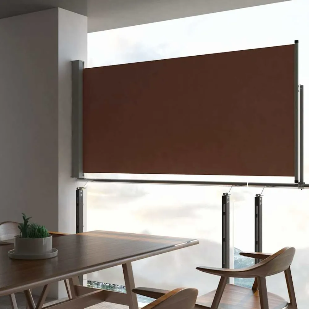 Maison Exclusive - Auvent latéral rétractable de patio 120x300 cm marron New