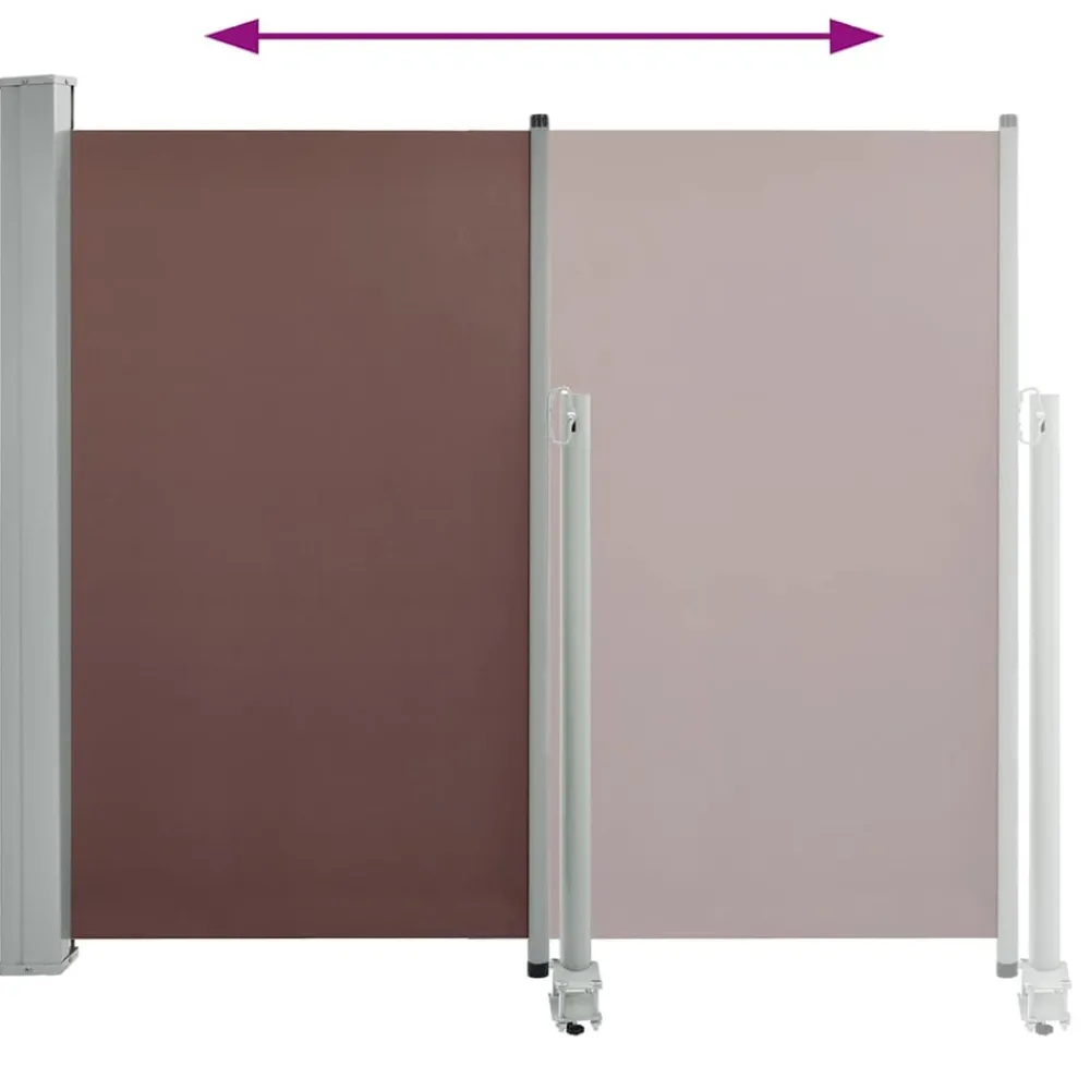 Maison Exclusive - Auvent latéral rétractable de patio 120x300 cm marron New
