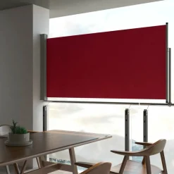 Maison Exclusive Brise-Vues, Bordures Et Dallages | - Auvent latéral rétractable de patio 120x300 cm rouge