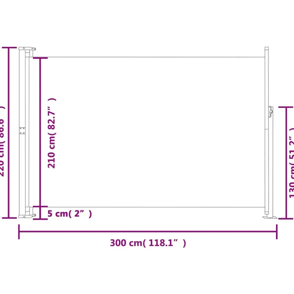 Maison Exclusive Brise-Vues, Bordures Et Dallages | - Auvent latéral rétractable de patio 220x300 cm gris