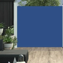 Maison Exclusive Brise-Vues, Bordures Et Dallages | - Auvent latéral rétractable de patio 170x300 cm bleu